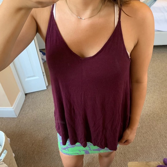 Soft & Sexy Maroon Soft Tank Top Size S AE - Picture 4 of 4